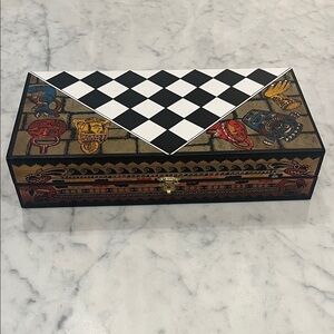 Handmade Vintage Peruvian Wooden Chessboard Box